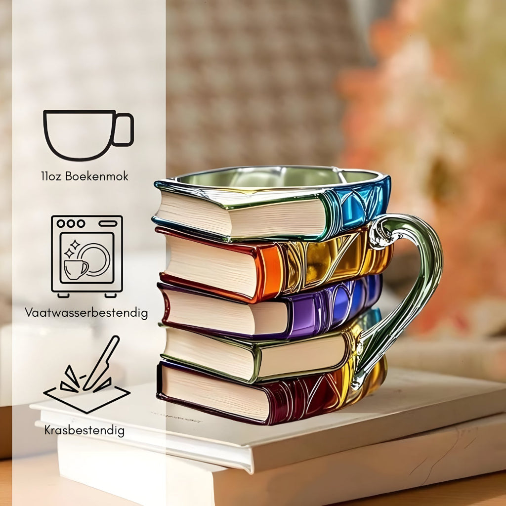 Mug | 3D Unique Design Cup | Handmade & Colorful | For Coffee & Tea | BookLume