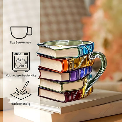 Mug | 3D Unique Design Cup | Handmade & Colorful | For Coffee & Tea | BookLume