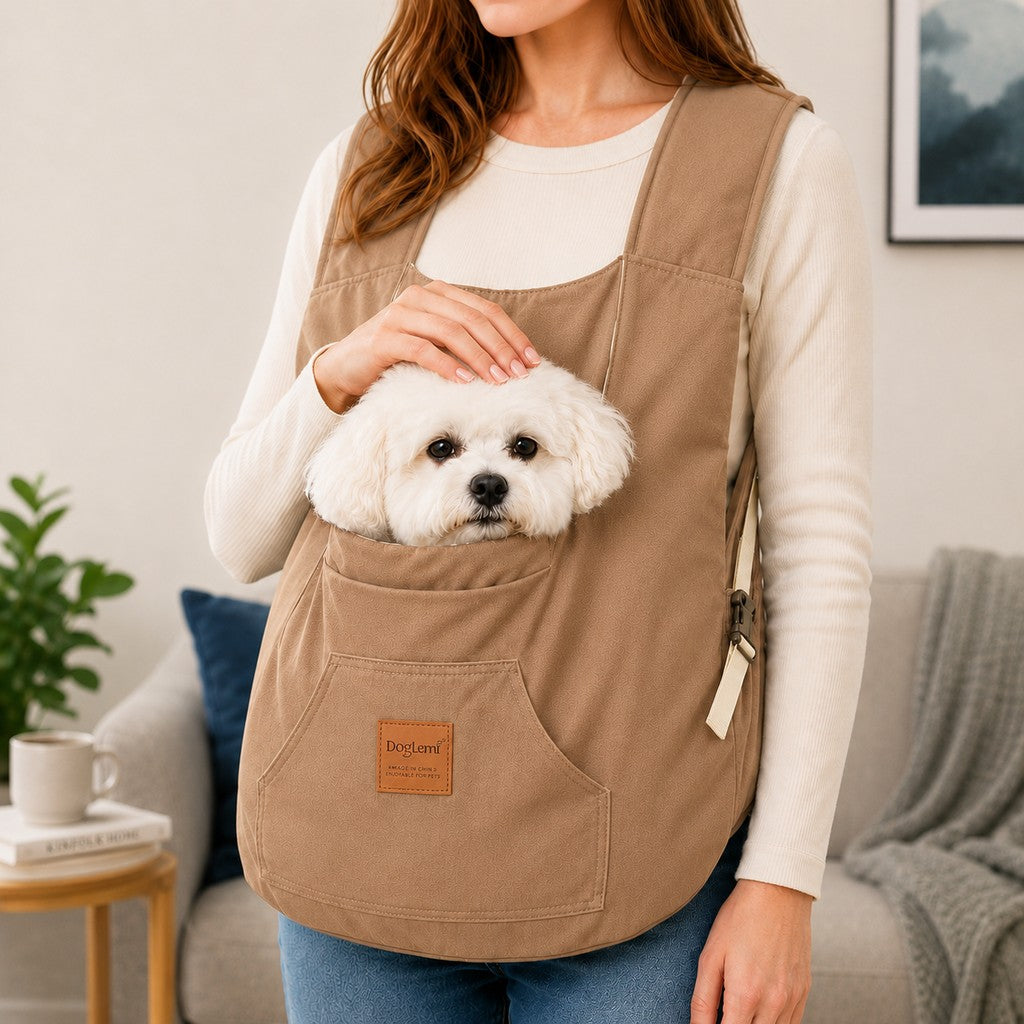 Ortekor Hands-Free Front Pet Carrier for Small Dogs & Cats - Comfortable Carry for Walking, Shopping & Travel