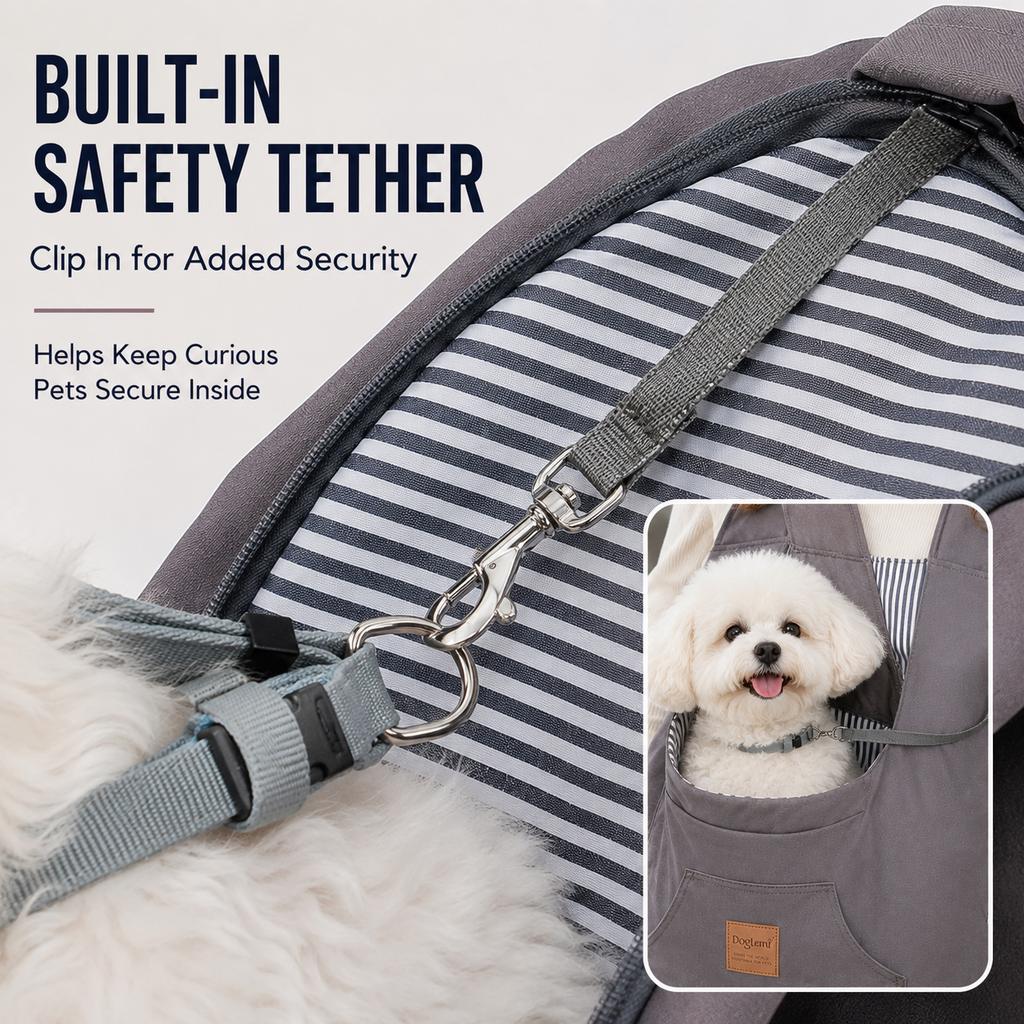 Ortekor Hands-Free Front Pet Carrier for Small Dogs & Cats - Comfortable Carry for Walking, Shopping & Travel