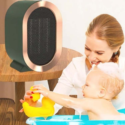 Desktop Space Heater Ceramic Electric 215 sq ft Whisper-Quiet Fan Warmer for Bedroom Office Small Rooms Low-Noise Personal Heating