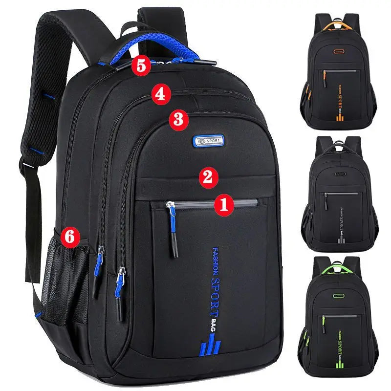 Water-Resistant Oxford Backpack for Urban Commuting and Laptop Use