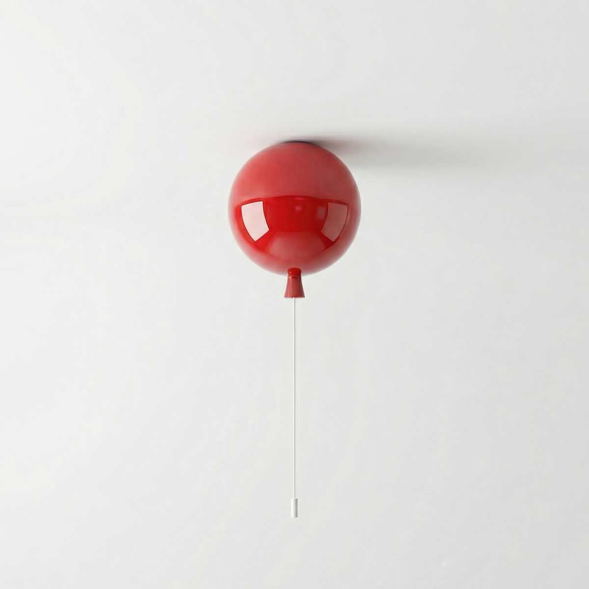 Spherical LED Wall & Ceiling Fixture with Pull Chain in Red Blue Yellow Green Orange White Small Medium Large for Bedroom Playroom Hallway K