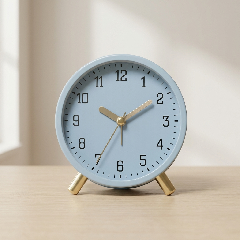 Reloj de mesa silencioso y elegante con diseño minimalista