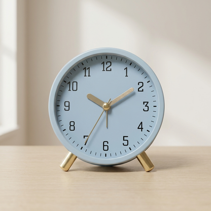Reloj de mesa silencioso y elegante con diseño minimalista