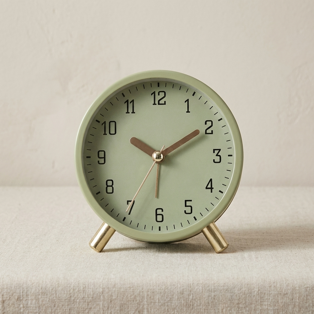 Reloj de mesa silencioso y elegante con diseño minimalista