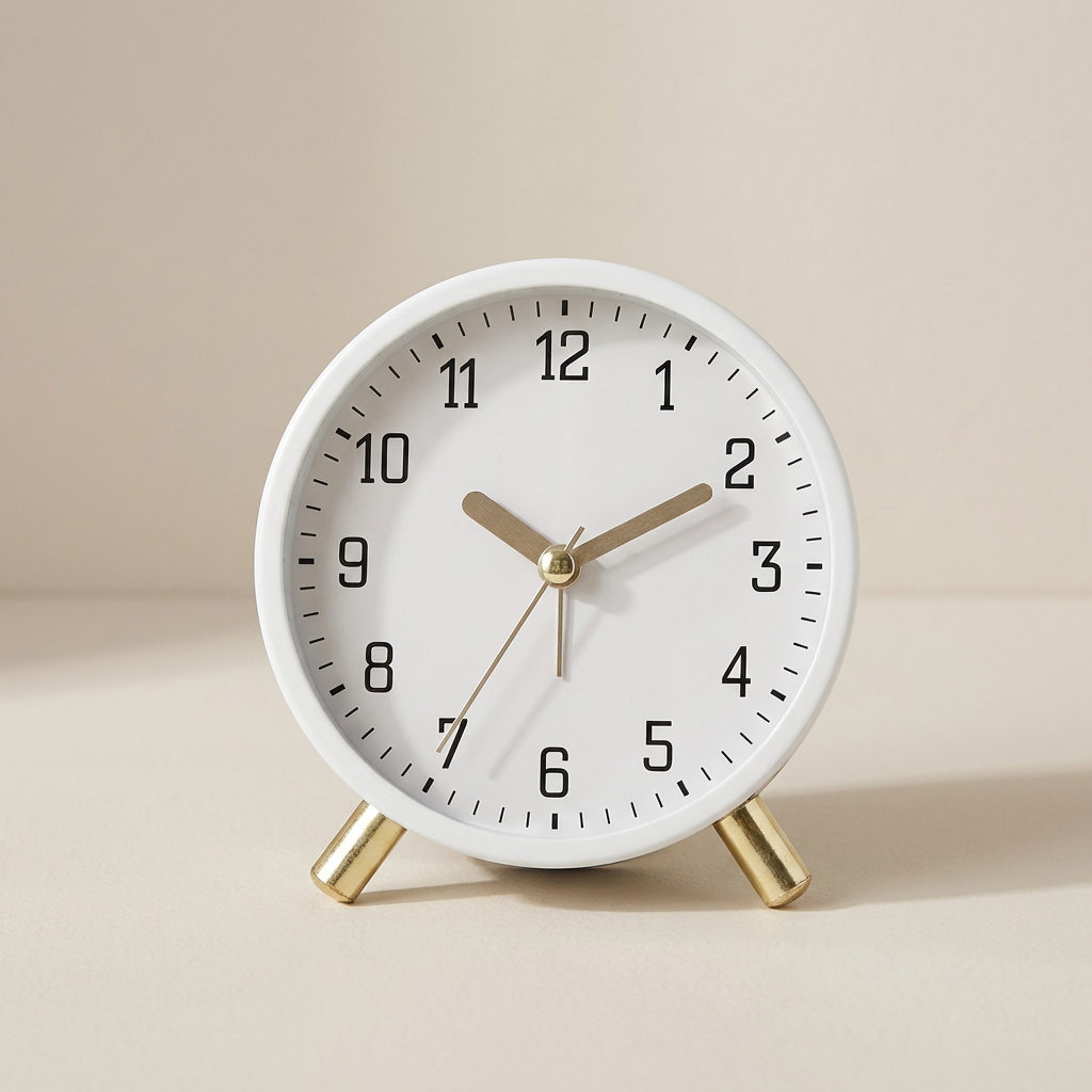 Reloj de mesa silencioso y elegante con diseño minimalista