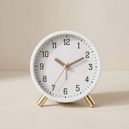 Reloj de mesa silencioso y elegante con diseño minimalista