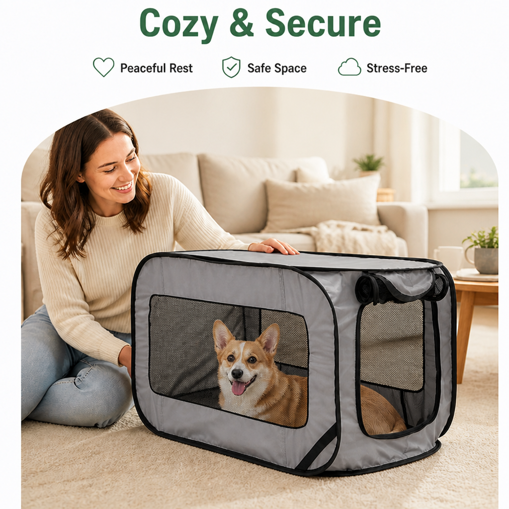 Ortekor Pop-Up Foldable Oxford Fabric Travel Crate