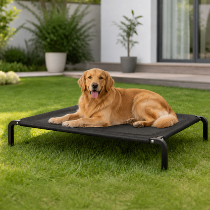 Ortekor Elevated Breathable Mesh Dog Bed (Foldable Canopy)