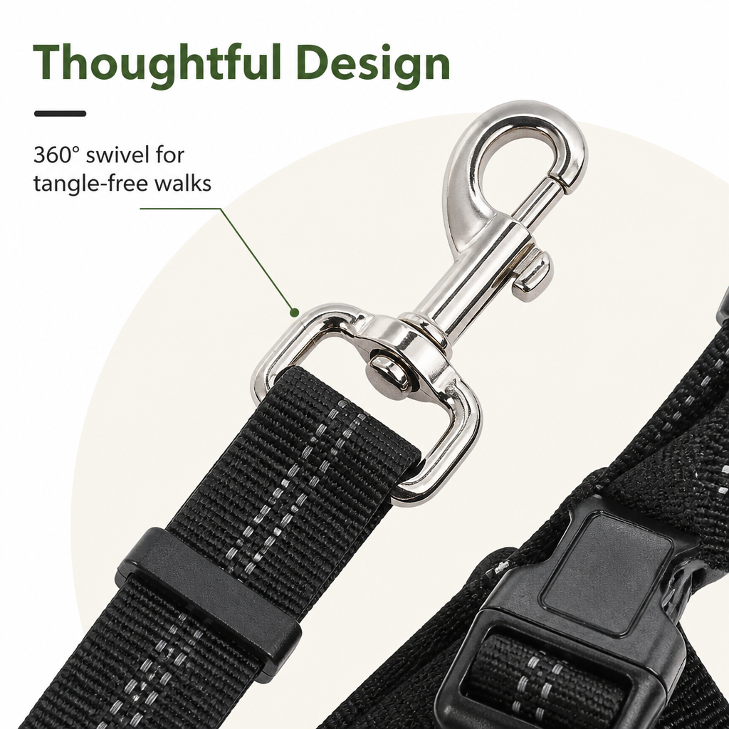 Ortekor Breathable Mesh & Elastic Tether Dog Car Harness
