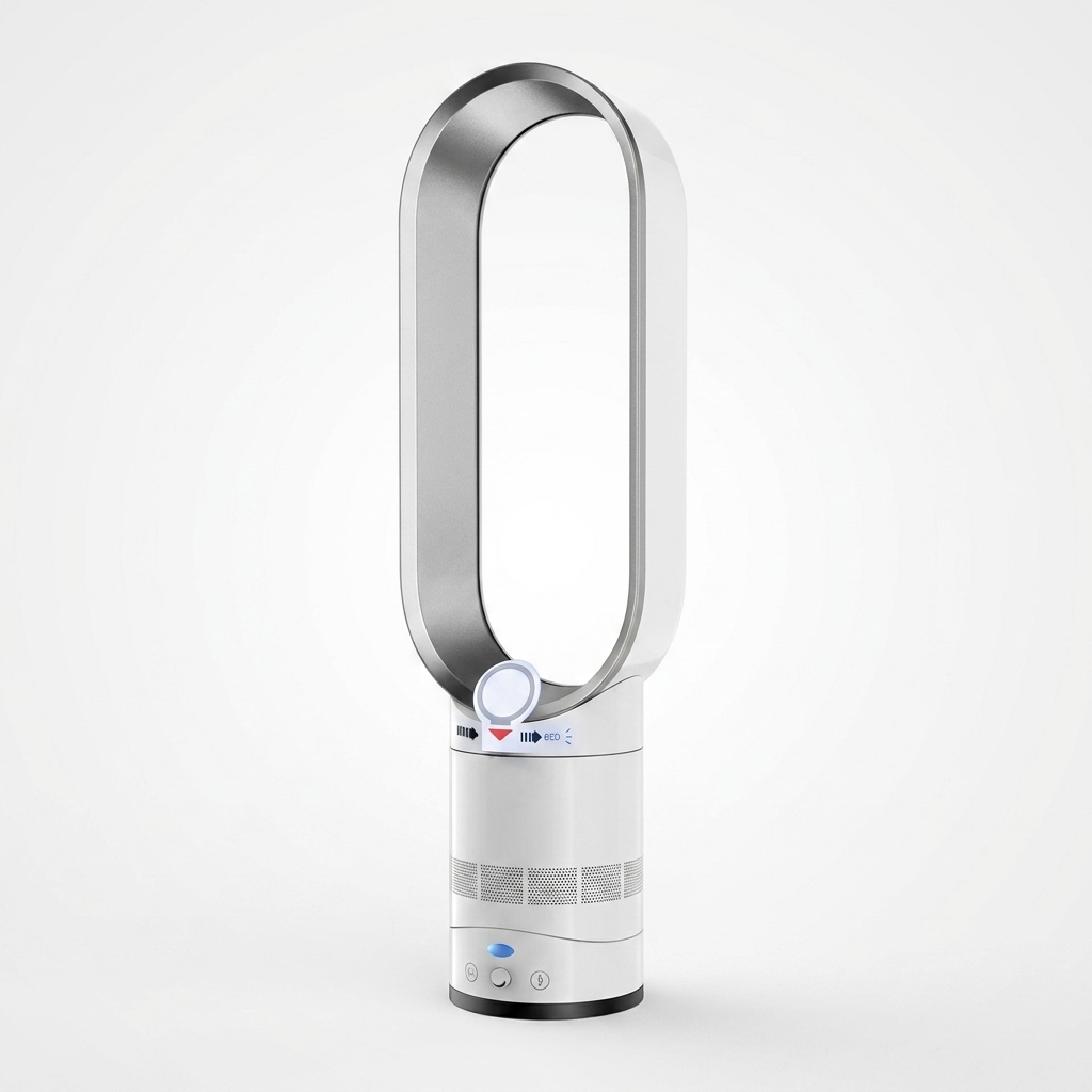 Tower Fan with Air Purifier & Ionizer – Bladeless Oscillating Cooling Fan with 8 Speeds for Bedroom, Office & Living Room