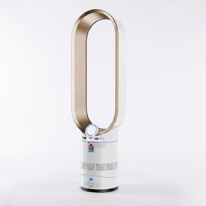 Tower Fan with Air Purifier & Ionizer – Bladeless Oscillating Cooling Fan with 8 Speeds for Bedroom, Office & Living Room