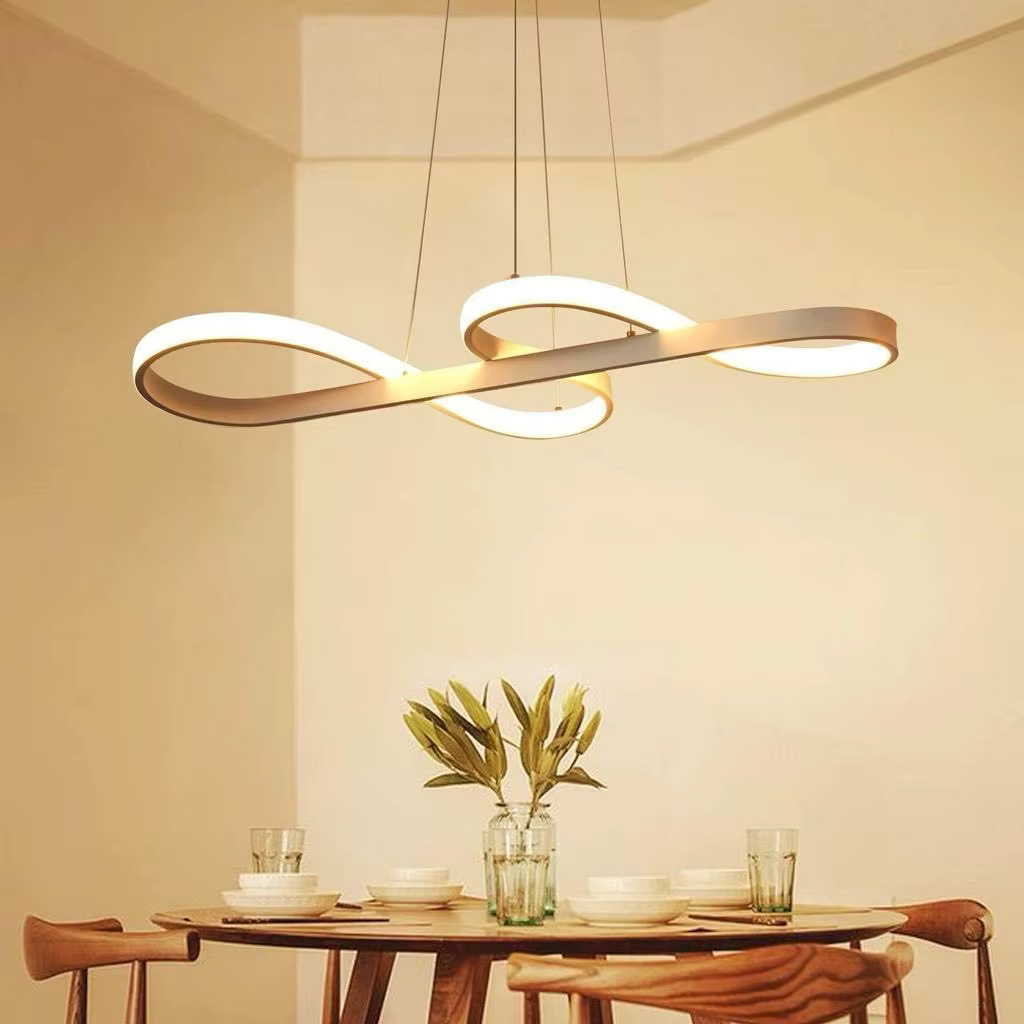 Adjustable Ring Ceiling Light with Remote Dimmable LED 37 in Gold for Dining Room Kitchen Island Modern Hanging Fixture 3-Color Temperature