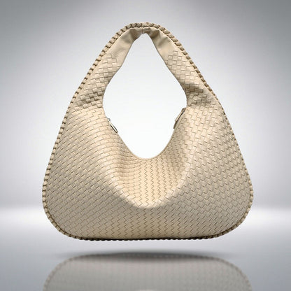 Braided Leather Hobo Bag with Zip Closure | Stylish Shoulder Bag