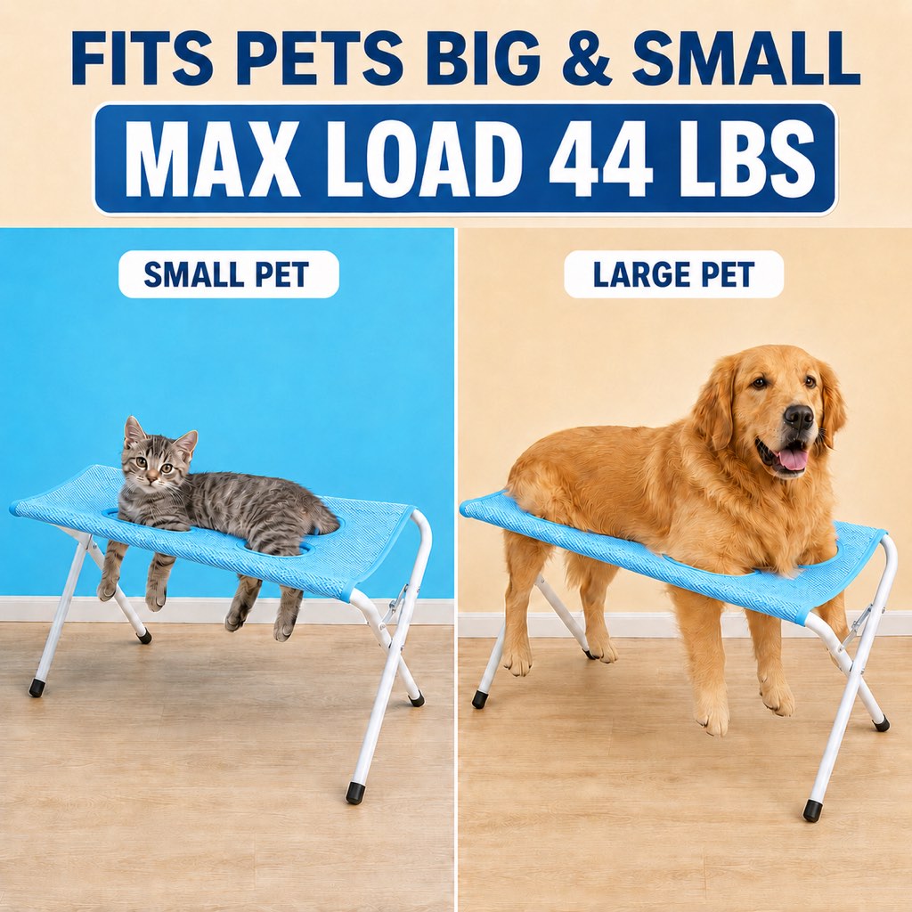 Ortekor Pet grooming rack suitable for cats and small to medium-sized dogs - foldable eight-opening design for convenient home grooming.