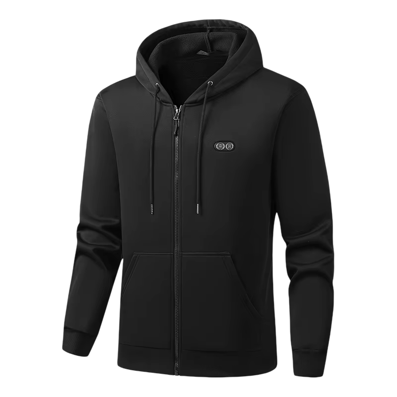 Electric Heated Hoodie with 17 Heating Zones & Dual Temperature Controls for Winter Warmth