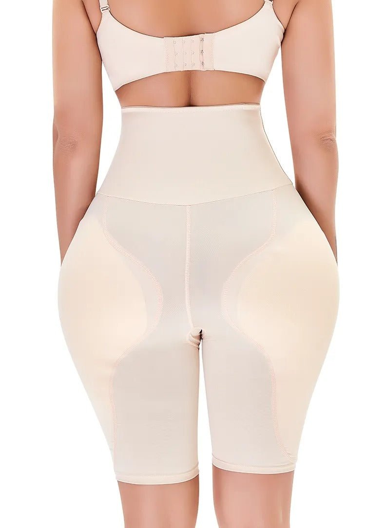 Ropa interior moldeadora con almohadillas integradas para caderas – Braga de compresión de talle alto para mujer – Faja reductora sin costuras para alisar el abdomen