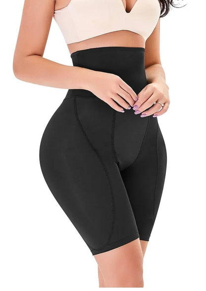 Ropa interior moldeadora con almohadillas integradas para caderas – Braga de compresión de talle alto para mujer – Faja reductora sin costuras para alisar el abdomen