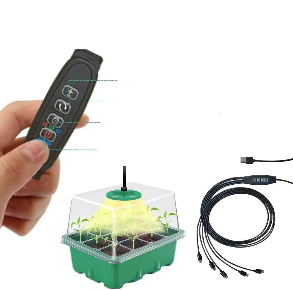 Indoor Seed Starting Kit with LED Grow Lamp for Herbs, Vegetables & Flowers – Year-Round Growing System for Home