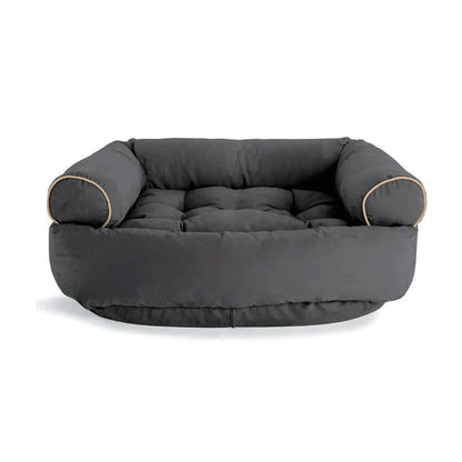 Orthopedic Dog Sofa Bed with Extra Cushioning for Joint Support & Anxiety Relief | Raised Bolster Pet Couch for Small Medium Large Dogs
