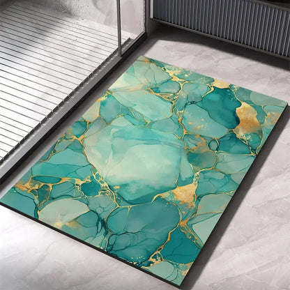 Fast-Drying Diatomaceous Earth Bath Mat with Non-Slip Base for Shower & Bathroom