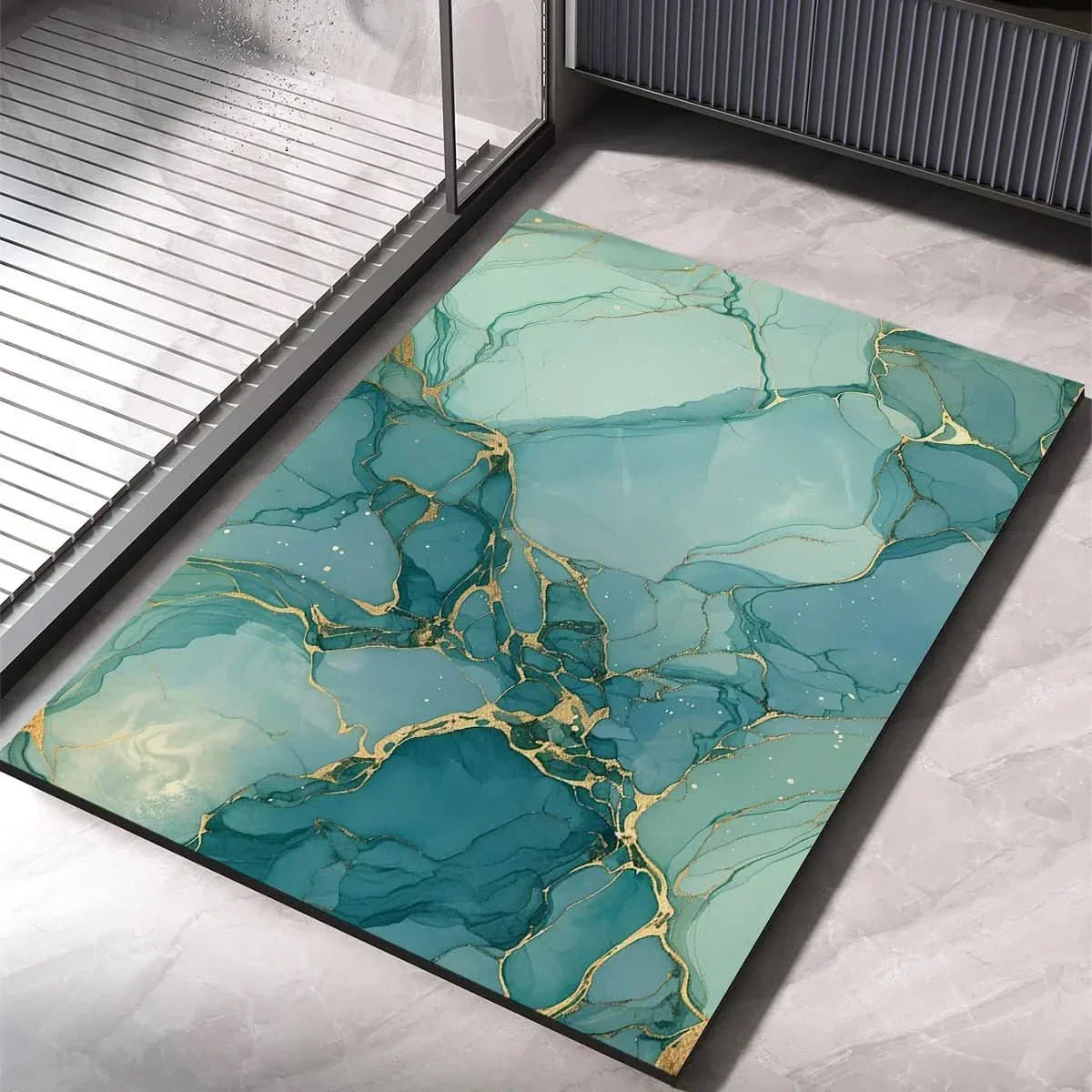 Fast-Drying Diatomaceous Earth Bath Mat with Non-Slip Base for Shower & Bathroom