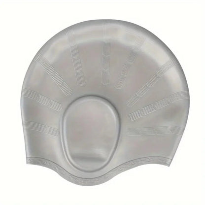 Silicone Swim Cap with Ear Pockets for Pool Training & Long Hair Protection – Waterproof & Tear-Resistant