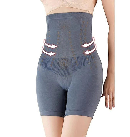 Women's High-Waist Cooling Compression Shorts with Infrared Fiber Technology for Tummy Control & Breathable Support