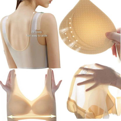 Wireless Cooling Comfort Bra – Breathable Seamless Support with Lymphatic Wellness Technology for Women