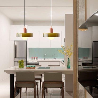 Art Glass Dome Pendant Light Fixture with Adjustable Cord for Kitchen Island Dining Room Bedroom | Modern Round Ceiling Hanging Lamp