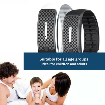 Ultrasonic Insect Repellent Wristband – Rechargeable Bug Deterrent Band for Outdoor Activities, Travel & Camping