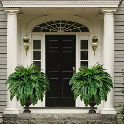 Helecho de Boston artificial realista | Planta artificial resistente a los rayos UV para decoración interior y exterior