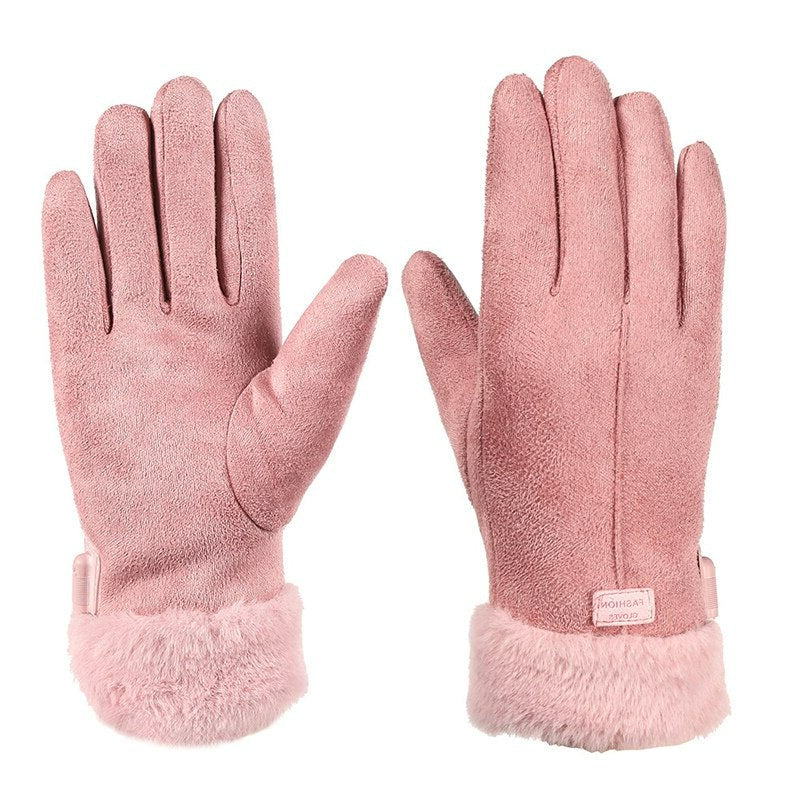 Insulated Touchscreen Gloves for Women – Windproof Cold Weather Hand Protection with Phone-Compatible Fingertips for Winter Outdoor Activiti