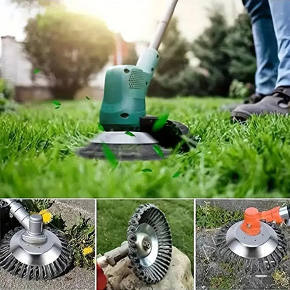 Heavy-Duty Brush Cutter Head | Durable Steel Wire Attachment for String Trimmers