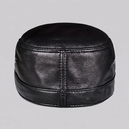 Sheepskin Cadet Cap | Structured Design with Short Brim | Stylish Headwear for Riders