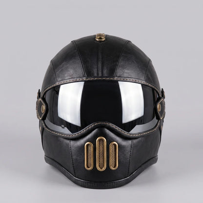 Retro | Horse Riding Helmet with Removable Visor & Integrated Face Coverage | Comfortable Protection for City Rides