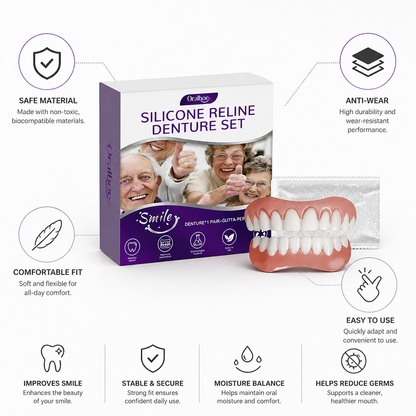 High-Elastic Silicone Denture Reline Kit