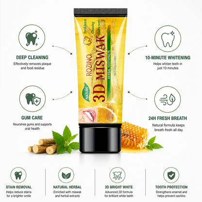 Miswak Herbal 10-Minute Whitening Toothpaste (60 g)