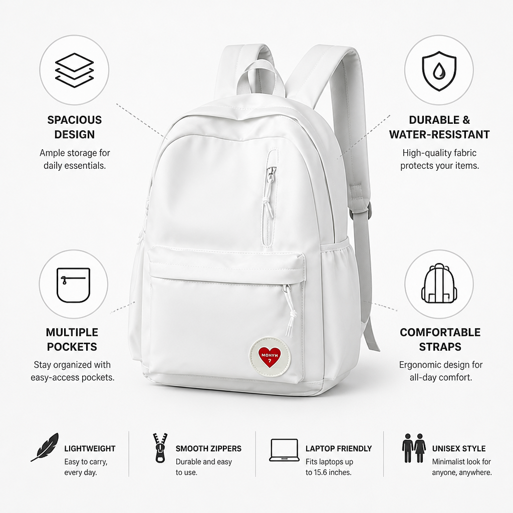 Water-Resistant Ergonomic School Backpack
