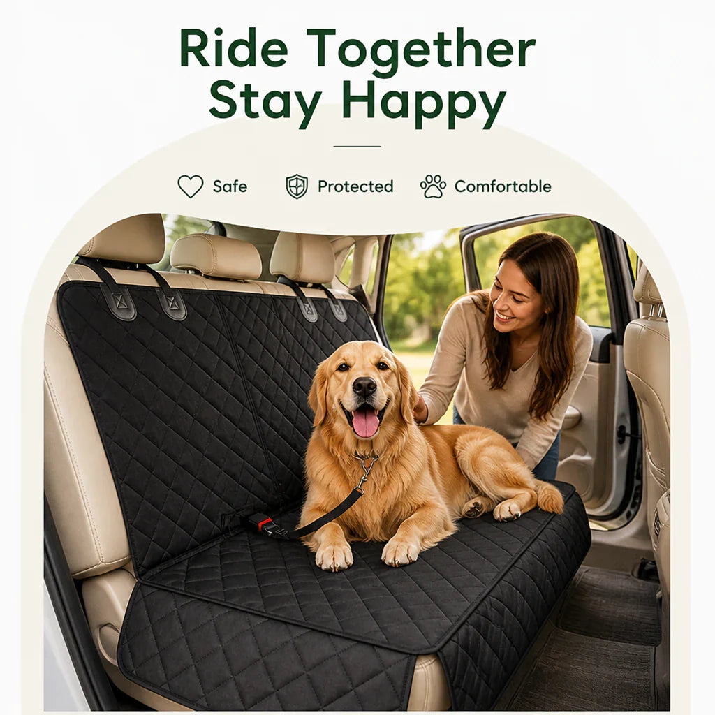 Ortekor Waterproof & Non-Slip Back Seat Dog Cover (Convertible)