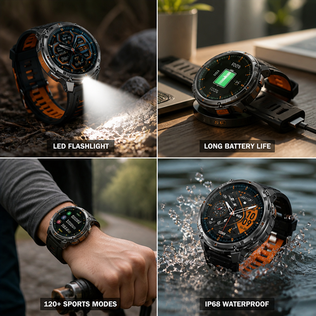 1100mAh Battery 120+ Sports Smartwatch (iPhone & Android)