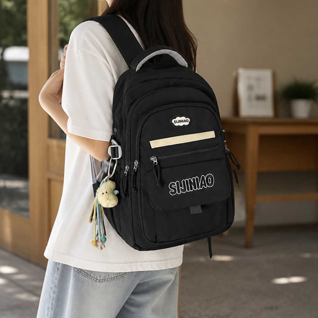 Mochila escolar impermeable en forma de gota (compartimentos para portátil y tableta)