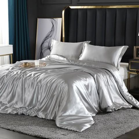 Silk Satin Bedding Collection | 4-Piece Set with Duvet Cover for Ultimate Comfort