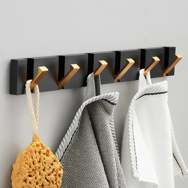Space-Saving Folding Wall Hook | Stainless Steel Heavy Duty Coat Hook for Bathroom Towels, Bedroom Closet & Entryway | Modern Minimalist
