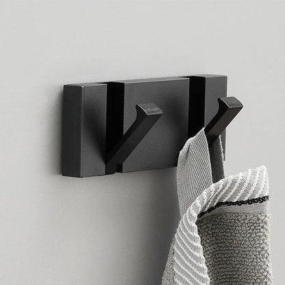 Flip-Up Stainless Steel Hook for Entryway Bathroom Kitchen Space-Saving Coat Towel Rack Organizer Multi-Hook Storage System for Apartment Co
