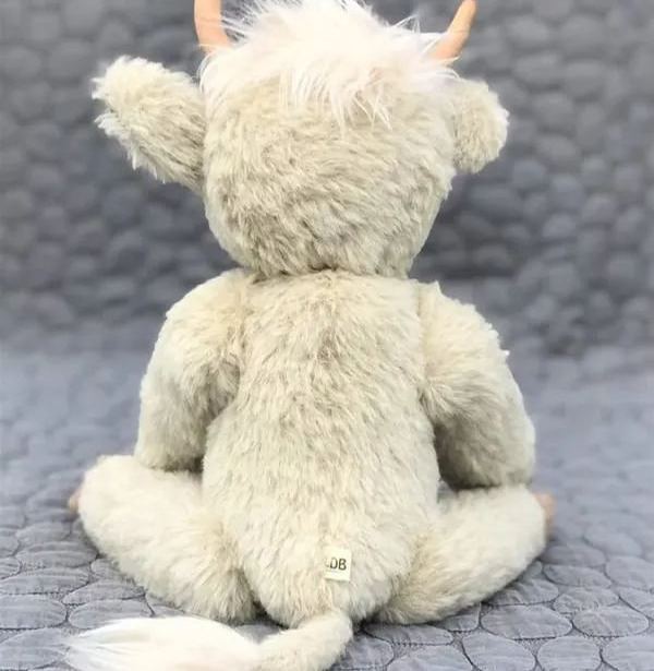 Handcrafted Scottish Highland Cattle Stuffed Animal with Flower Crown for Kids & Collectors
