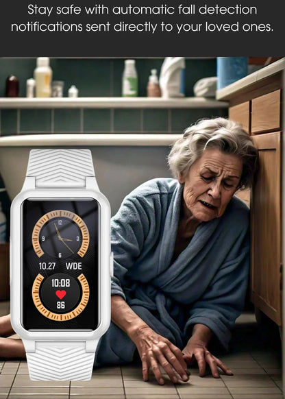 Reloj inteligente con GPS para personas mayores, reloj con detección de caídas y alerta SOS, reloj inteligente para ancianos con recordatorio de medicamentos