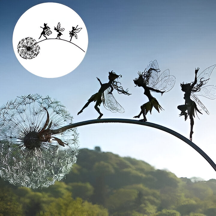 Adornos delicados de metal para jardín