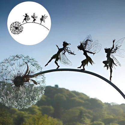Adornos delicados de metal para jardín